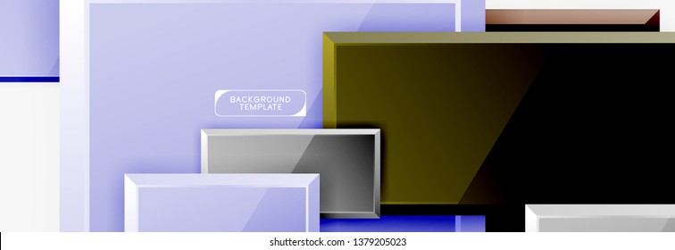 Abstract square composition for background, banner or logo. Vector