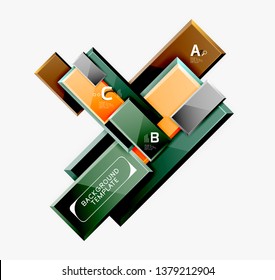 Composición cuadrada abstracta para fondo, pancarta o logotipo. Vector