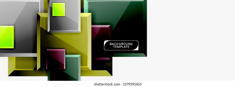 Abstract square composition for background, banner or logo. Vector