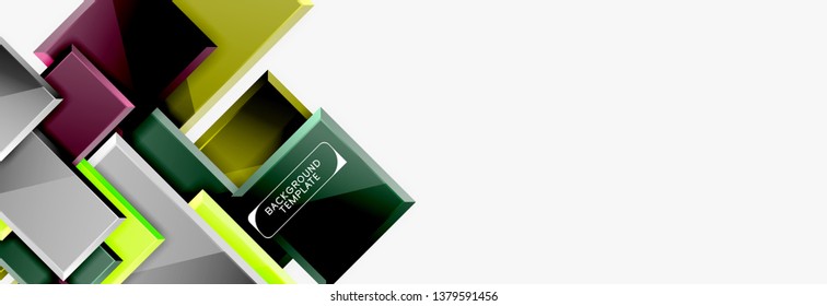 Abstract square composition for background, banner or logo. Vector