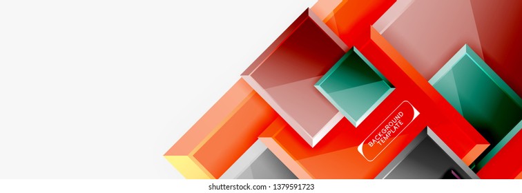 Abstract square composition for background, banner or logo. Vector