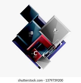 Abstract square composition for background, banner or logo. Vector