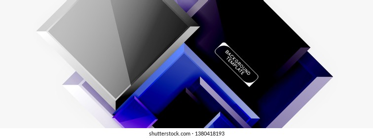 Abstract square composition for background, banner or logo. Vector