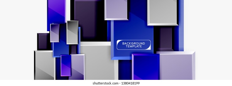 Abstract square composition for background, banner or logo. Vector