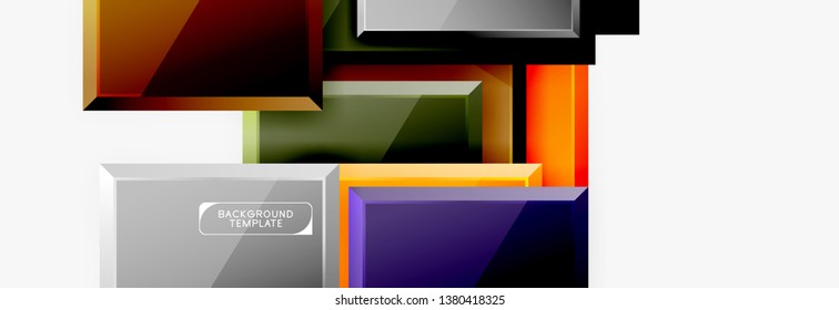Abstract square composition for background, banner or logo. Vector