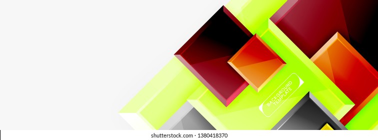 Abstract square composition for background, banner or logo. Vector