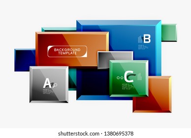 Abstract square composition for background, banner or logo. Vector