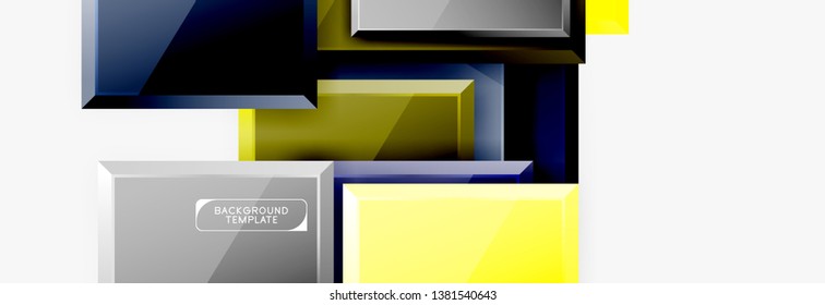 Abstract square composition for background, banner or logo. Vector