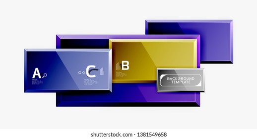 Abstract square composition for background, banner or logo. Vector