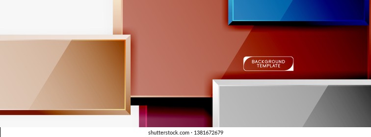 Abstract square composition for background, banner or logo. Vector