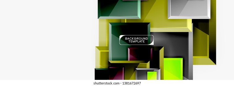 Abstract square composition for background, banner or logo. Vector