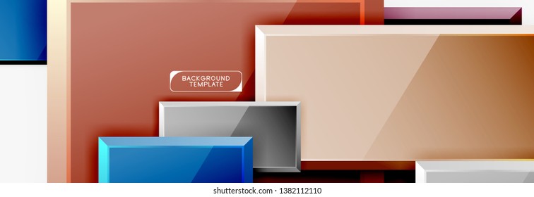 Abstract square composition for background, banner or logo. Vector
