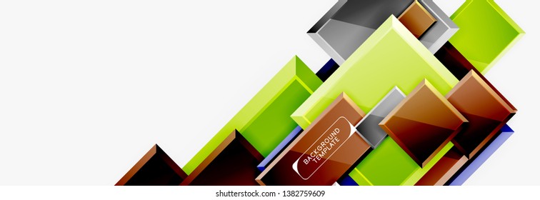 Abstract square composition for background, banner or logo. Vector