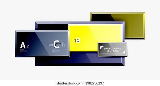 Abstract square composition for background, banner or logo. Vector