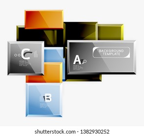 Abstract square composition for background, banner or logo. Vector