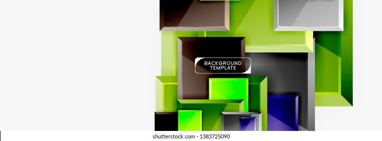 Abstract square composition for background, banner or logo. Vector