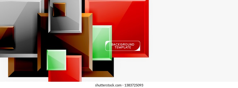 Abstract square composition for background, banner or logo. Vector