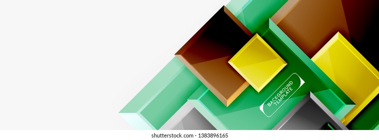 Abstract square composition for background, banner or logo. Vector