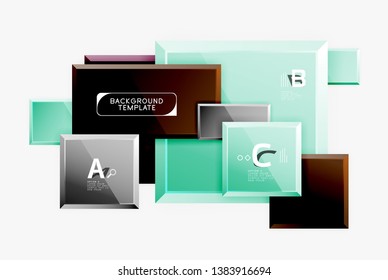 Abstract square composition for background, banner or logo. Vector
