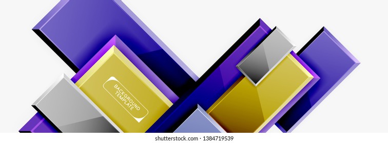 Abstract square composition for background, banner or logo. Vector