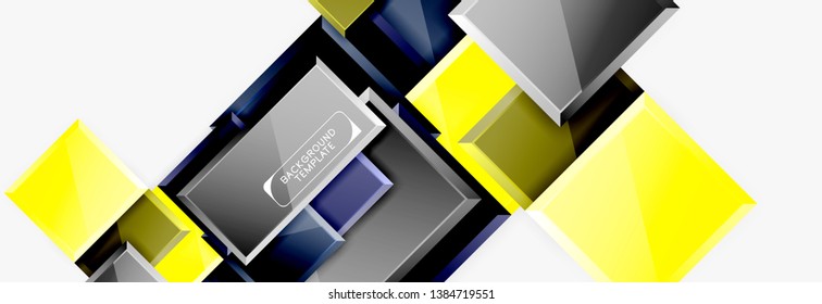 Abstract square composition for background, banner or logo. Vector