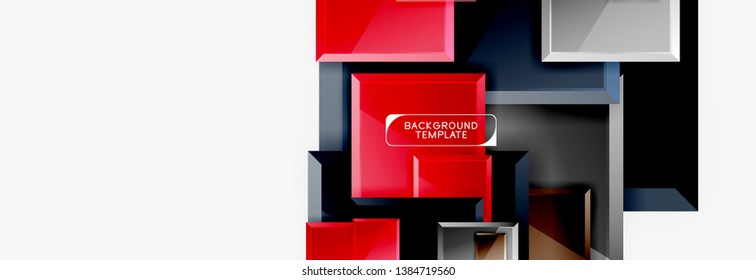 Abstract square composition for background, banner or logo. Vector