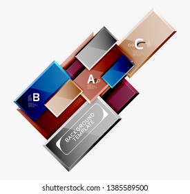 Abstract square composition for background, banner or logo. Vector