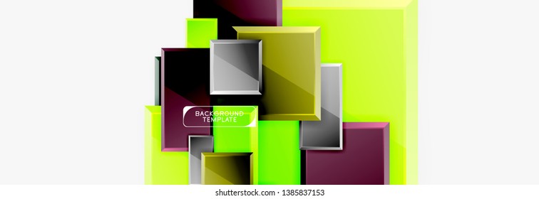 Abstract square composition for background, banner or logo. Vector