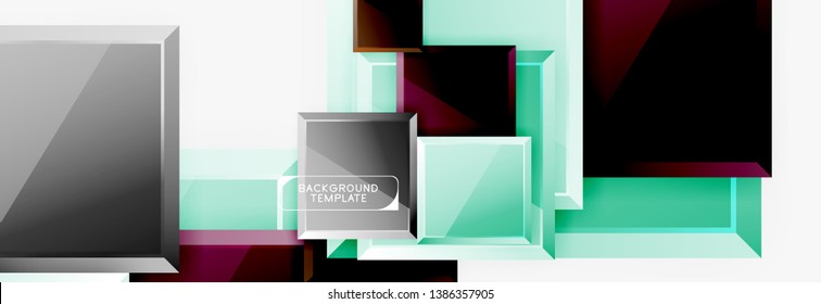 Abstract square composition for background, banner or logo. Vector