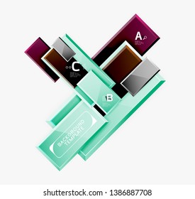 Abstract square composition for background, banner or logo. Vector
