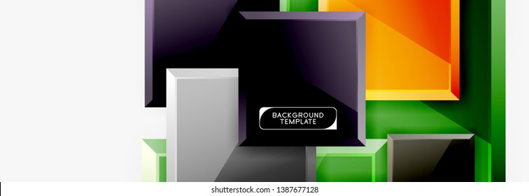Abstract square composition for background, banner or logo. Vector