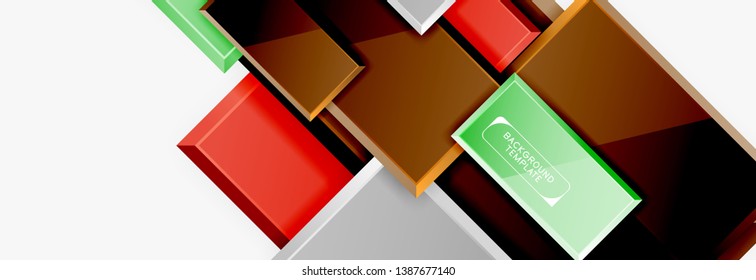 Abstract square composition for background, banner or logo. Vector