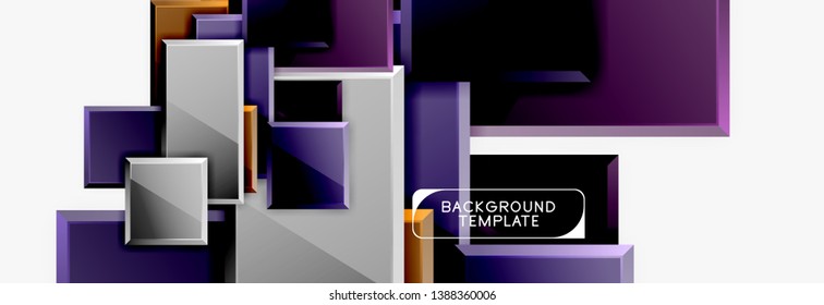 Abstract square composition for background, banner or logo. Vector