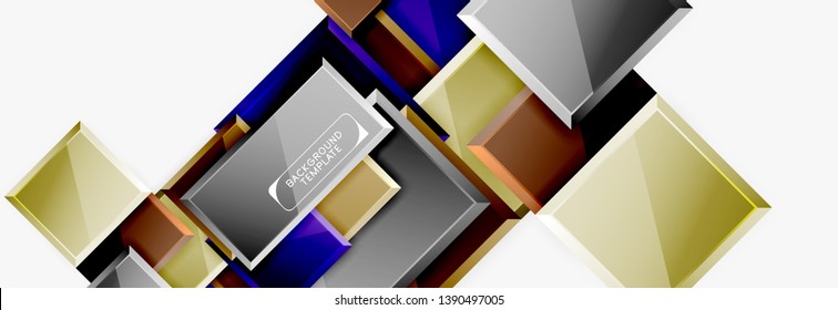 Abstract square composition for background, banner or logo. Vector