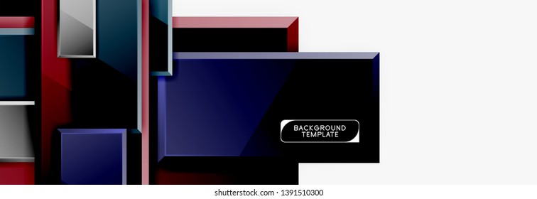 Abstract square composition for background, banner or logo. Vector