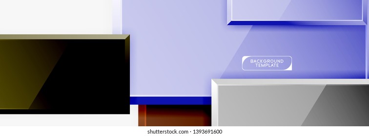 Abstract square composition for background, banner or logo. Vector