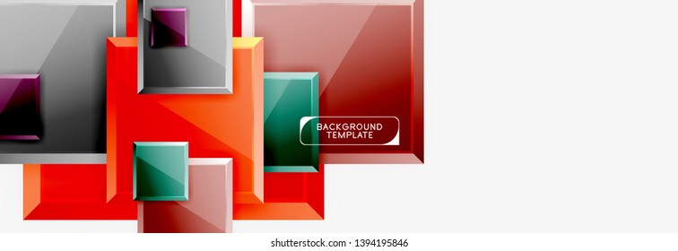 Abstract square composition for background, banner or logo. Vector