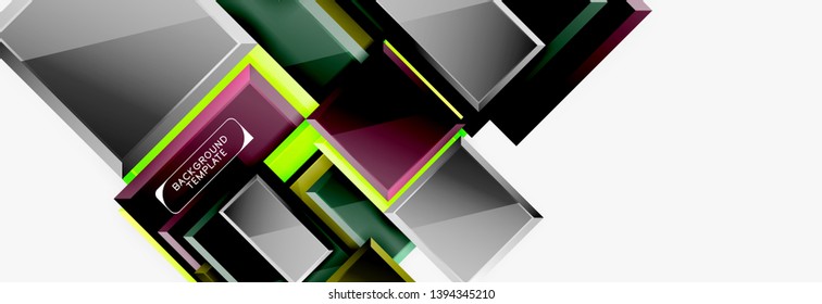 Abstrakte quadratische Zusammensetzung für Hintergrund, Banner oder Logo. Vektorgrafik