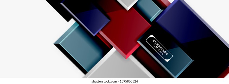 Abstract square composition for background, banner or logo. Vector