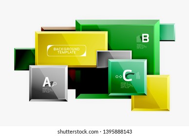 Composición cuadrada abstracta para fondo, pancarta o logotipo. Vector
