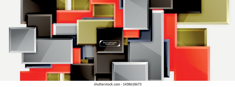 Abstract square composition for background, banner or logo. Vector