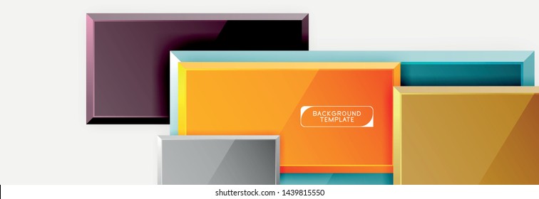 Abstract square composition for background, banner or logo. Vector