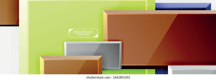 Abstract square composition for background, banner or logo. Vector
