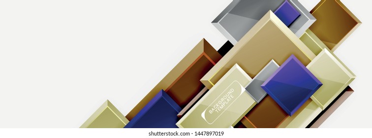 Abstract square composition for background, banner or logo. Vector