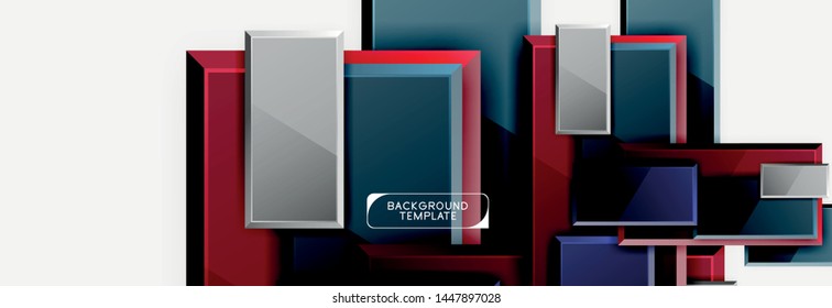 Abstract square composition for background, banner or logo. Vector