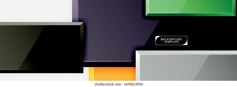 Abstract square composition for background, banner or logo. Vector