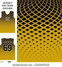Abstract square concept vector jersey pattern template for printing or sublimation sports uniforms football volleyball basketball e-sports cycling and fishing Free Vector.