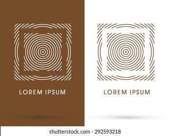 Abstract square, construction, building, designed using line circle, logo graphic vector.