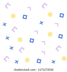 Abstract Square Cross Circle Pattern Design Vector Image
