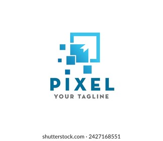 abstract Square data digital logo icon symbol design template illustration inspiration